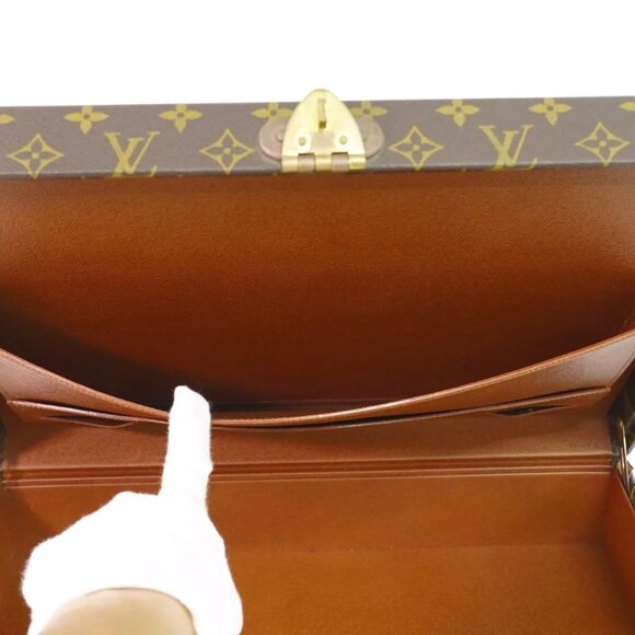 Louis Vuitton President M53012 Monogram Canvas Trunk Briefcase Brown Gold - Picture 11 of 16